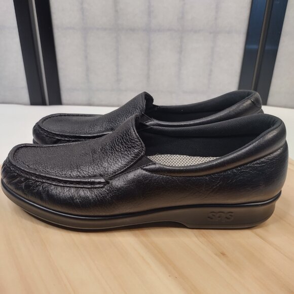 SAS Tripad Comfort Slip-on Black Leather Walking Loafers Shoes Women US 9N - Picture 5 of 15